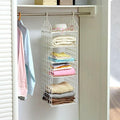5 Layer Hanging Folding Cloth Rack - Dormitory Closet Storage Organizer ( 1 Pcs)